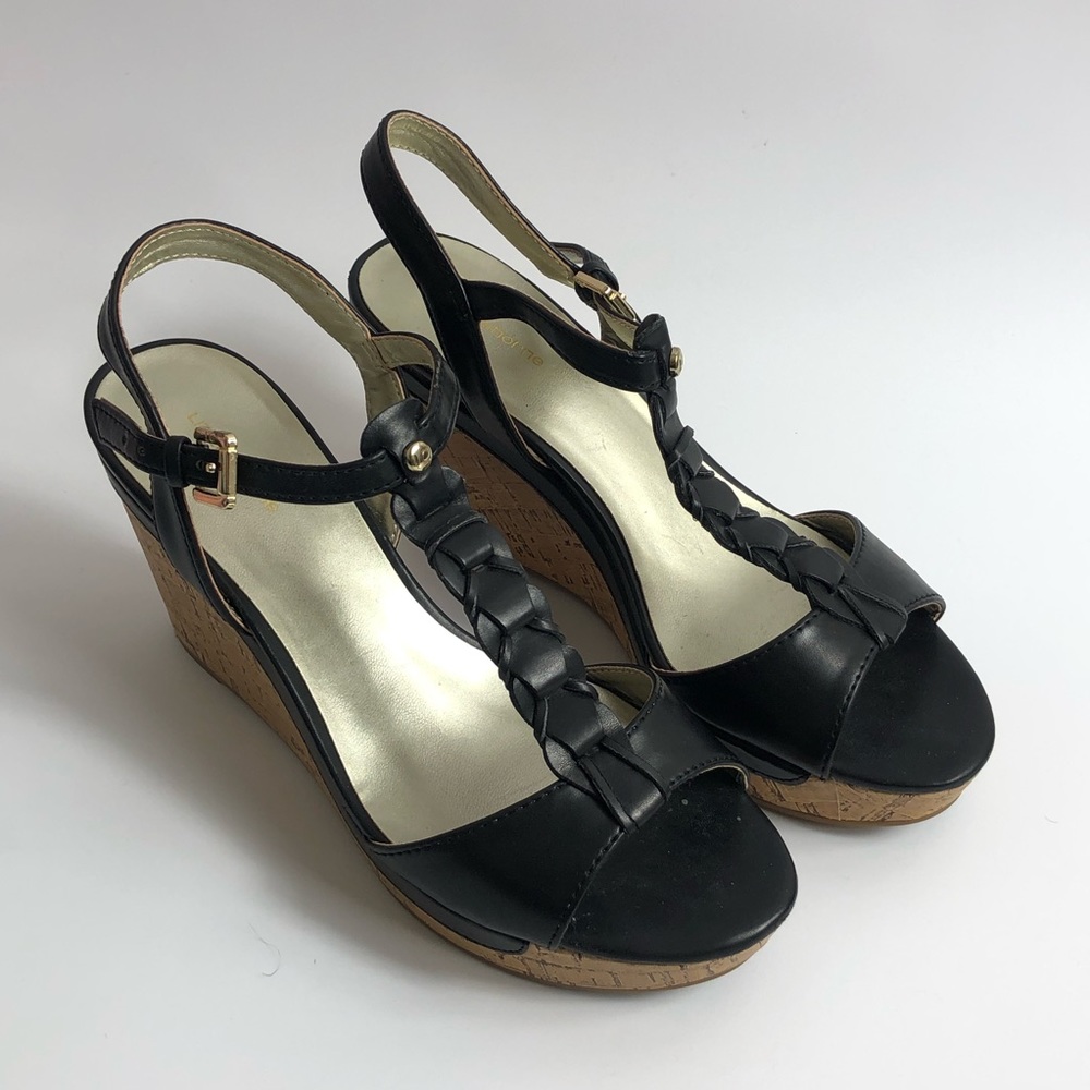 Liz Claiborne Women’s T-Strap Wedge Sandals